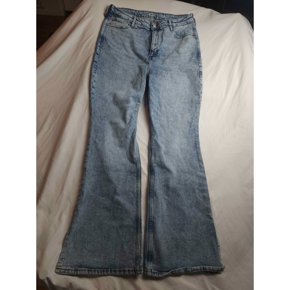 Old Navy Flare Jeans Womens 14 Higher High Rise Secret Smooth Pockets Denim Blue